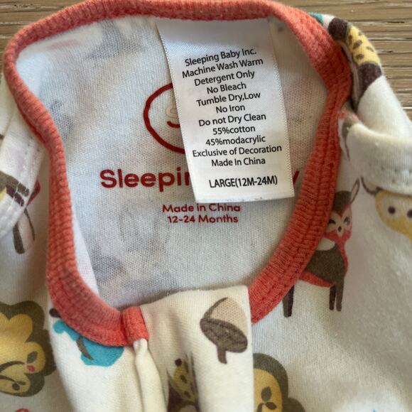 Zipadee-Zip Sleeping Baby Woodlands Animals Swaddle Transition Sleeper Large - Picture 3 of 4